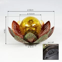 Hofstein Taft Solarleuchte LED Grün, Kupferfarben, 1-flammig -Günstiges Solarleuchten Geschäft taft solarleuchte h3409503 3