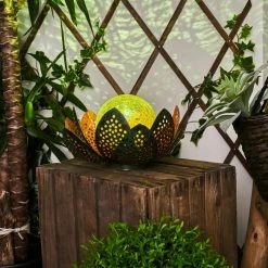 Hofstein Taft Solarleuchte LED Grün, Kupferfarben, 1-flammig -Günstiges Solarleuchten Geschäft taft solarleuchte h3419519 12