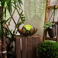 Hofstein Taft Solarleuchte LED Grün, Kupferfarben, 1-flammig -Günstiges Solarleuchten Geschäft taft solarleuchte h3419519 6