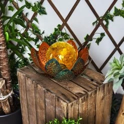 Hofstein Taft Solarleuchte LED Grün, Kupferfarben, 1-flammig -Günstiges Solarleuchten Geschäft taft solarleuchte h3419519 9