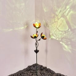 Hofstein Taft Solarleuchte LED Schwarz, Gr&uuml;n, Kupferfarben, 3-flammig -Günstiges Solarleuchten Geschäft taft solarleuchte h3425688 8