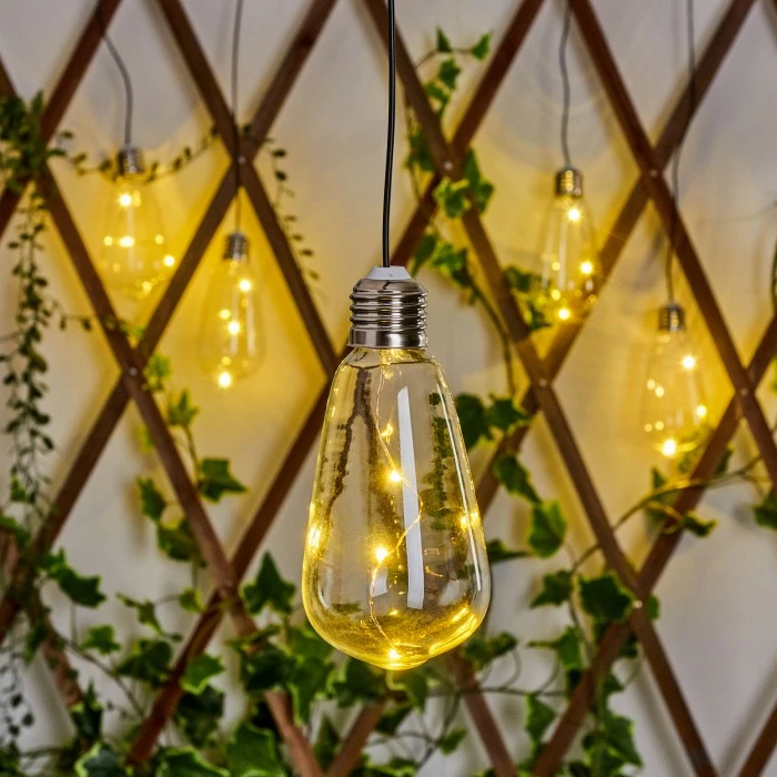 Hofstein Tiltil Solarhängeleuchte 5er Set LED Edelstahl, 1-flammig 9 Hofstein Tiltil Solarhängeleuchte 5er Set LED Edelstahl, 1-flammig – Bild 7