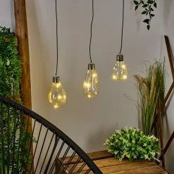 Hofstein Tiltil Solarleuchte 3-er Set LED Edelstahl, 3-flammig -Günstiges Solarleuchten Geschäft tiltil solarleuchte 3 er set h3590522 6