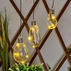 Hofstein Tiltil Solarleuchte 3-er Set LED Edelstahl, 3-flammig -Günstiges Solarleuchten Geschäft tiltil solarleuchte 3 er set h3590522 8