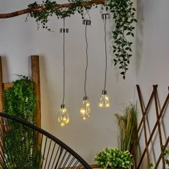 Hofstein Tiltil Solarleuchte 3-er Set LED Edelstahl, 3-flammig -Günstiges Solarleuchten Geschäft tiltil solarleuchte 3 er set h3590522 9