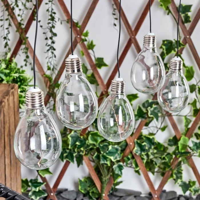 Hofstein Tiltil Solarleuchte 5-er Set LED Edelstahl, 5-flammig 4 Hofstein Tiltil Solarleuchte 5-er Set LED Edelstahl, 5-flammig – Bild 2