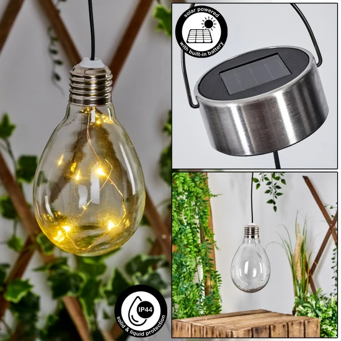 Hofstein Tiltil Solarleuchte LED Edelstahl, 1-flammig 3 Hofstein Tiltil Solarleuchte LED Edelstahl, 1-flammig