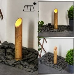 Hofstein Tolab Solarleuchte LED Schwarz, Braun, 1-flammig