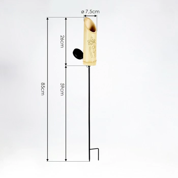 Hofstein Tolab Solarleuchte LED Schwarz, 1-flammig 6 Hofstein Tolab Solarleuchte LED Schwarz, 1-flammig – Bild 4