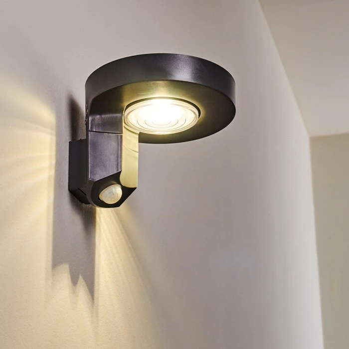 Hofstein Townsville Solar-Außenwandleuchte LED Schwarz, 1-flammig, Bewegungsmelder 5 Hofstein Townsville Solar-Außenwandleuchte LED Schwarz, 1-flammig, Bewegungsmelder – Bild 3