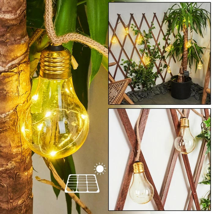 Hofstein Trygsland Solar-Lichterkette LED Braun, 50-flammig 3 Hofstein Trygsland Solar-Lichterkette LED Braun, 50-flammig