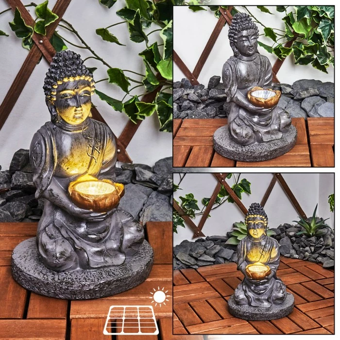 Hofstein Valfurva Solarleuchte LED Grau, Kupferfarben, 1-flammig 3 Hofstein Valfurva Solarleuchte LED Grau, Kupferfarben, 1-flammig