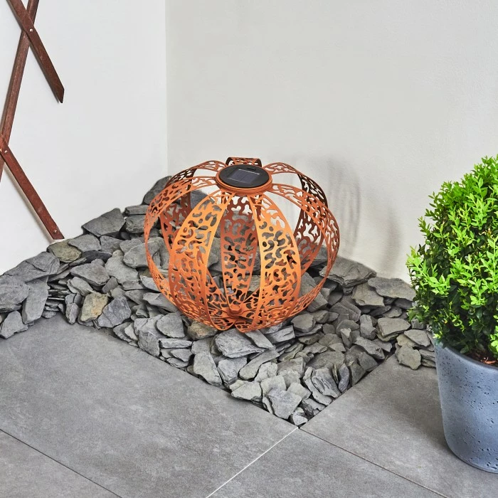 Hofstein Wasalea Solar-Kugelleuchte LED Schwarz, Bronze, 1-flammig 4 Hofstein Wasalea Solar-Kugelleuchte LED Schwarz, Bronze, 1-flammig – Bild 2