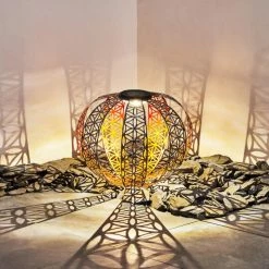 Hofstein Wasalea Solar-Kugelleuchte LED Schwarz, Silber, Bronze, 1-flammig -Günstiges Solarleuchten Geschäft wasalea solar kugelleuchte h3420430 6