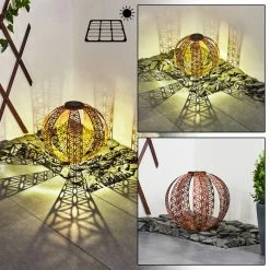 Hofstein Wasalea Solar-Kugelleuchte LED Schwarz, Bronze, 1-flammig