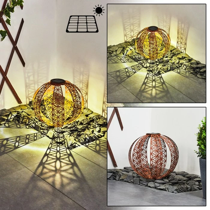 Hofstein Wasalea Solar-Kugelleuchte LED Schwarz, Bronze, 1-flammig 3 Hofstein Wasalea Solar-Kugelleuchte LED Schwarz, Bronze, 1-flammig