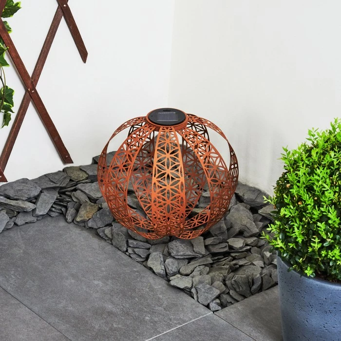 Hofstein Wasalea Solar-Kugelleuchte LED Schwarz, Bronze, 1-flammig 4 Hofstein Wasalea Solar-Kugelleuchte LED Schwarz, Bronze, 1-flammig – Bild 2