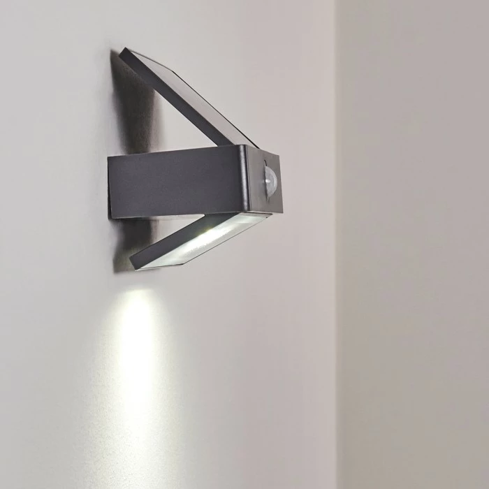 Hofstein Wiborg Solar-Außenwandleuchte LED Anthrazit, 1-flammig, Bewegungsmelder 15 Hofstein Wiborg Solar-Außenwandleuchte LED Anthrazit, 1-flammig, Bewegungsmelder – Bild 13