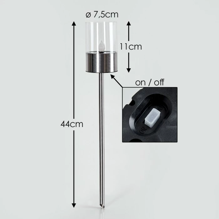 Hofstein Wroclaw 20er Set Solarleuchte LED Silber, 1-flammig 4 Hofstein Wroclaw 20er Set Solarleuchte LED Silber, 1-flammig – Bild 2