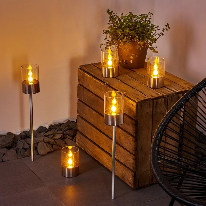 Hofstein Wroclaw 20er Set Solarleuchte LED Silber, 1-flammig 9 Hofstein Wroclaw 20er Set Solarleuchte LED Silber, 1-flammig – Bild 7
