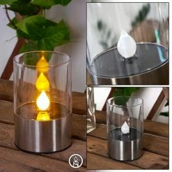 Hofstein Wroclaw Solarleuchte LED Silber, 1-flammig