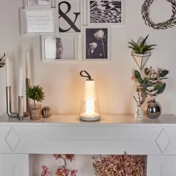 Hofstein Yari Außentischleuchte LED Grau, Weiß, Transparent, Klar, 1-flammig, Fernbedienung, Farbwechsler -Günstiges Solarleuchten Geschäft yari aussentischleuchte h3571217 10