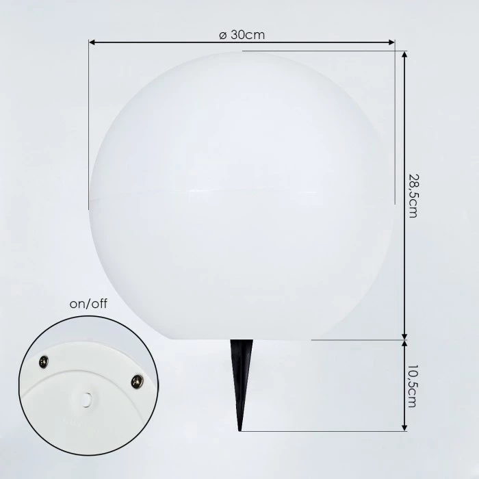 Hofstein Ykullen Solar-Kugelleuchte LED Schwarz, 1-flammig, Fernbedienung, Farbwechsler 6 Hofstein Ykullen Solar-Kugelleuchte LED Schwarz, 1-flammig, Fernbedienung, Farbwechsler – Bild 4