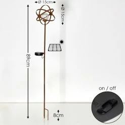 Hofstein Yonkers Solarleuchte LED Rostfarben, 1-flammig -Günstiges Solarleuchten Geschäft yonkers solarleuchte h3332047 1