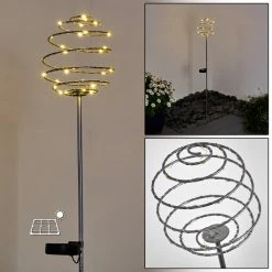 Hofstein Zermatt Solar-Wegeleuchte LED Silber, 28-flammig